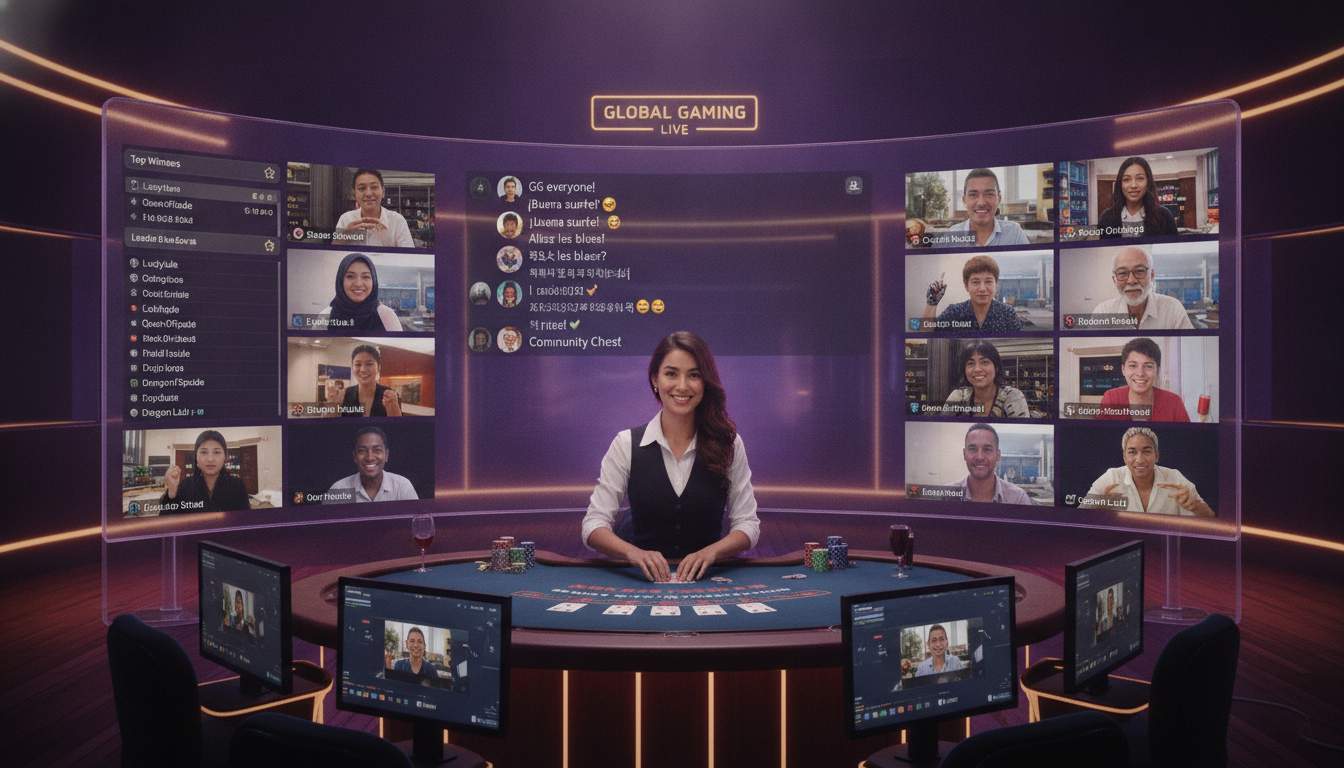 Interação social no cassino Interação através do chat ao vivo