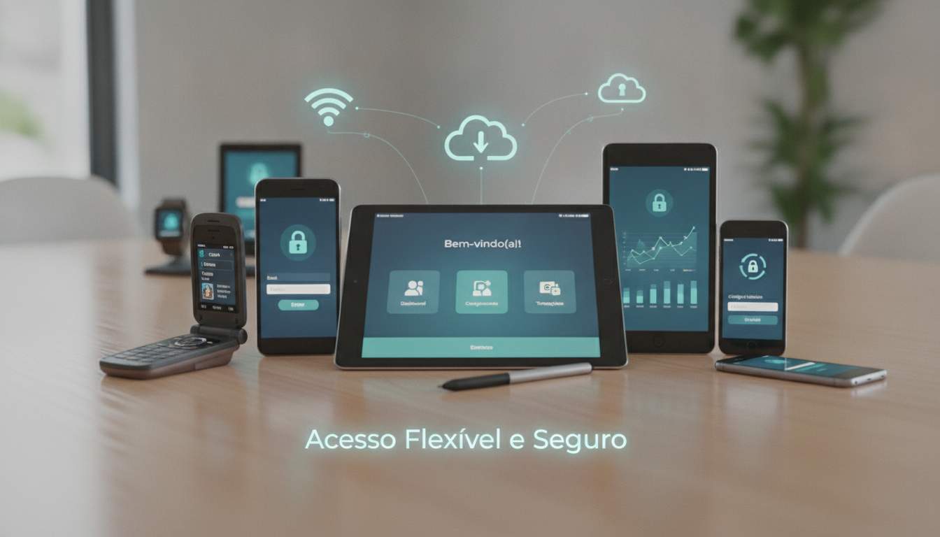 Acesso em múltiplos dispositivos Imagem de múltiplos dispositivos